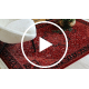ORIENT Y307 тепих бордо / црни Оквир, класичан, орнамент, са ресама